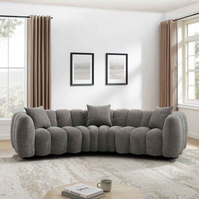 Ollis Minimore Modern Style 126.77" W Modular Curved Shape Type2 4s Sofa