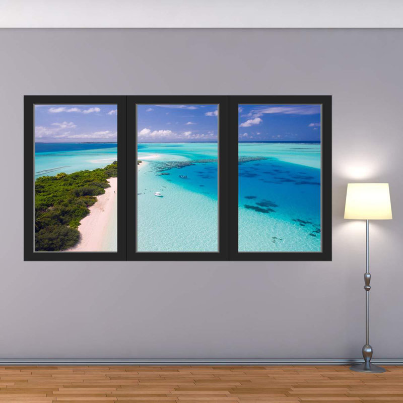 Nautical & Beach Window Decal, 13" H x 22" W