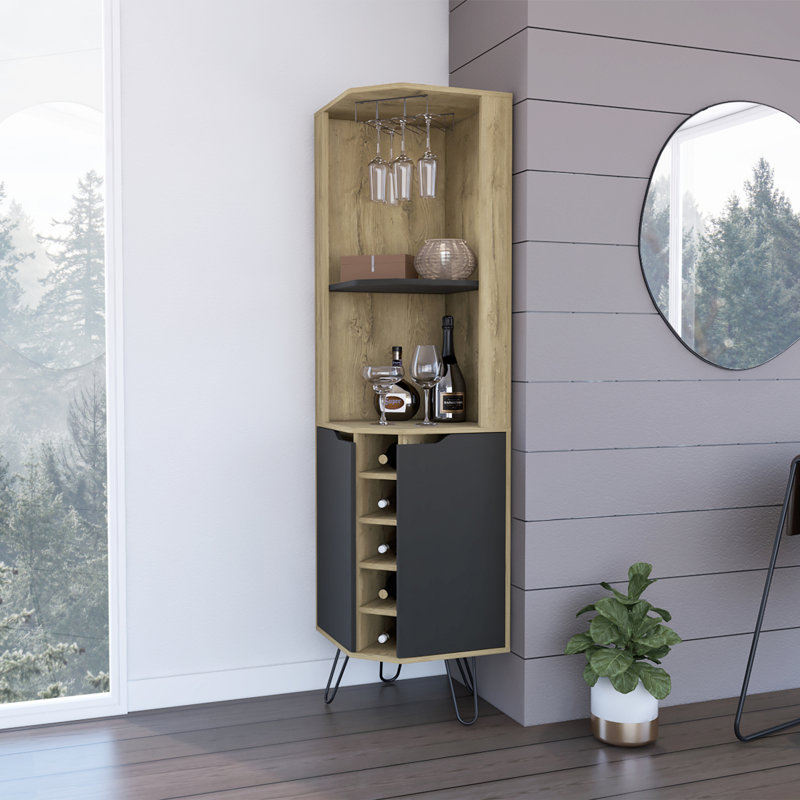 Armoire de bar à 2 tablettes et 6 bouteilles Branford