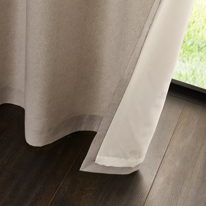 Melville Lined Eyelet Curtains, Beige, 168cm Width x 229cm Drop
