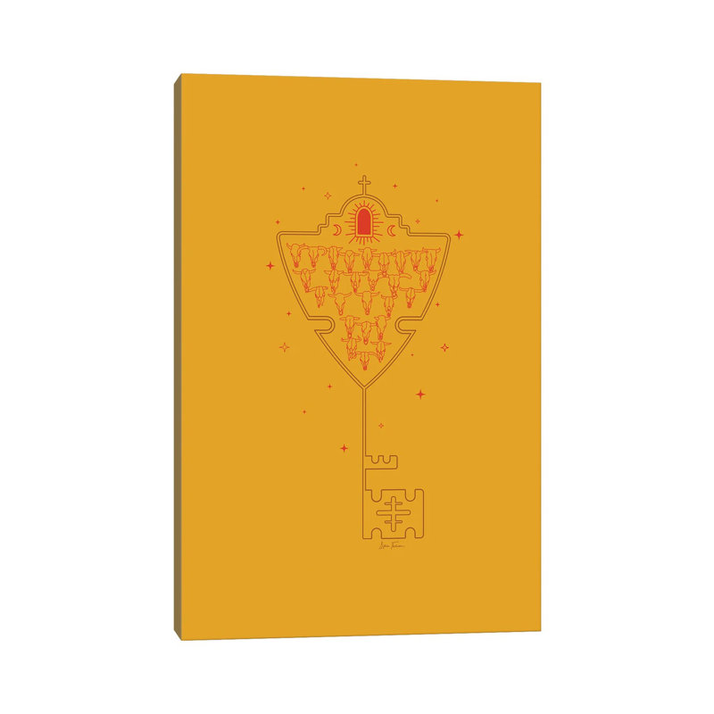 Key To Tejas by Allie Falcon - Wrapped Canvas Print, 20.32 cm H x 30.48 cm W x 1.91 cm D