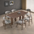 Ensemble de salle à manger 7 pièces en bois massif Coral Modern