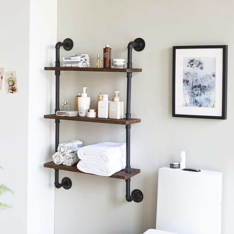 60cm W Metal Wall Mounted Shelving Unit