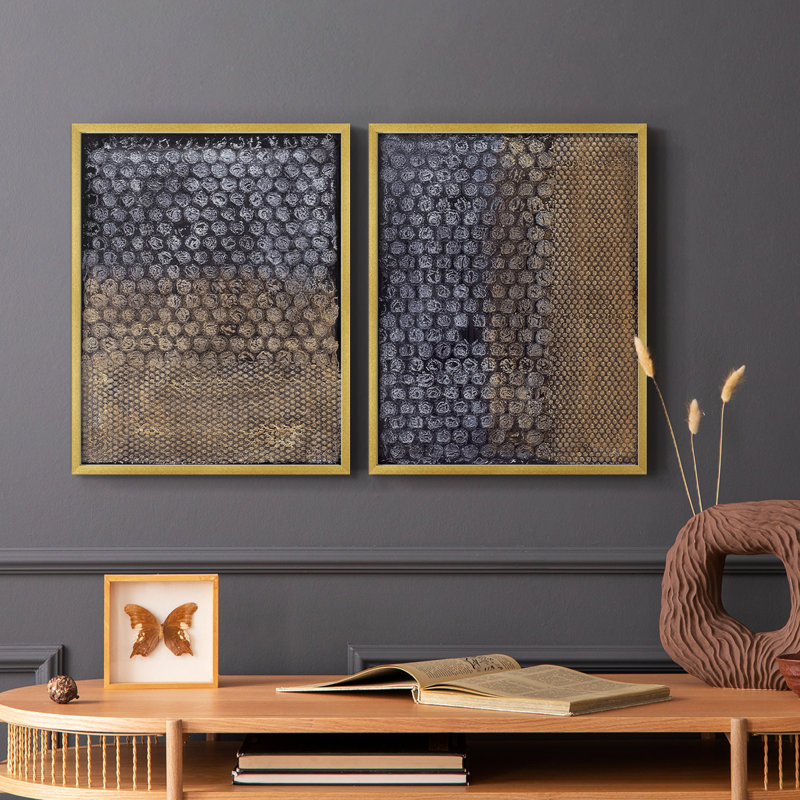 Imprimé «Speckled Matter III» - reproduction encadrée de qualité supérieure - prête à être accrochée - aucun clou requis - aucun clou requis
