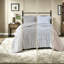 Soft Faux Fur Bedding Set, Ivory, Modern Chevron Design For Cozy Sleep