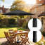Parasol d'extérieur à 6 nervures pour terrasse, noir-1339959943