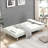 Sofa Bed with Armrest two holders WOOD FRAME, STAINLESS LEG, FUTON WHITE Unavailable-807763312