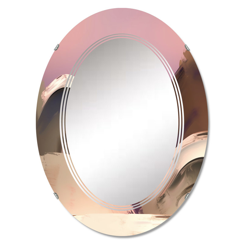Fairoz - Miroir mural moderne ovale, 30 po x 20 po