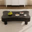 Table basse de 42 po avec rangement caché, panneau cannelé, salon Mid-Century moderne-1859643197
