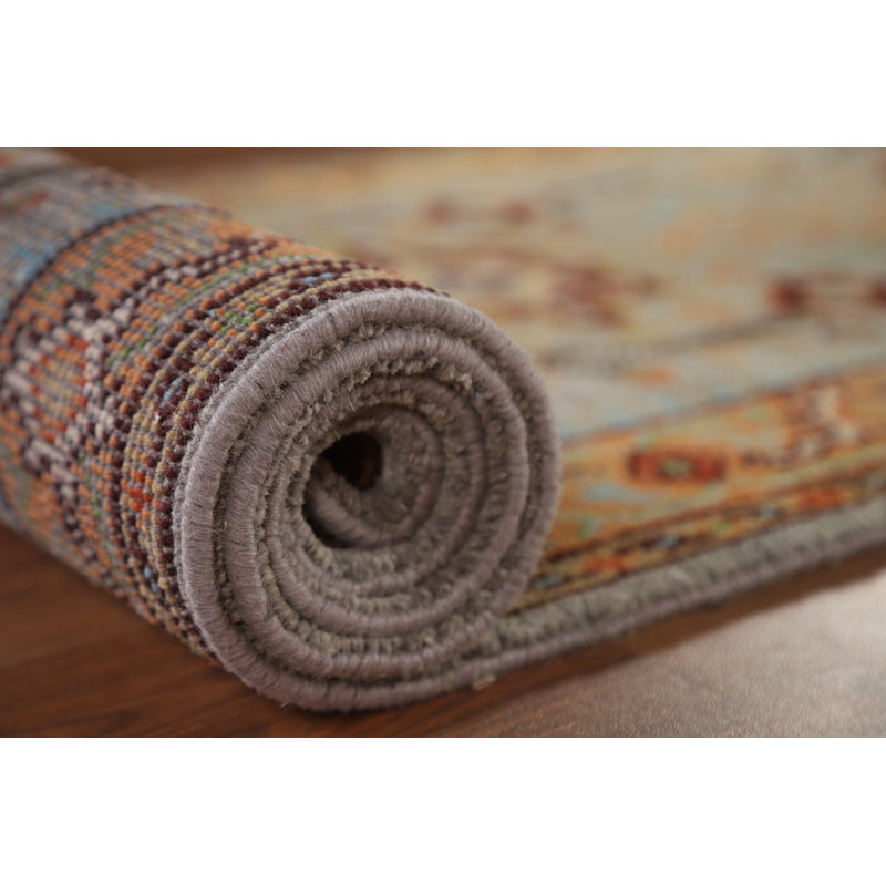 Tapis de couloir géométrique Heriz Serapi 3X8