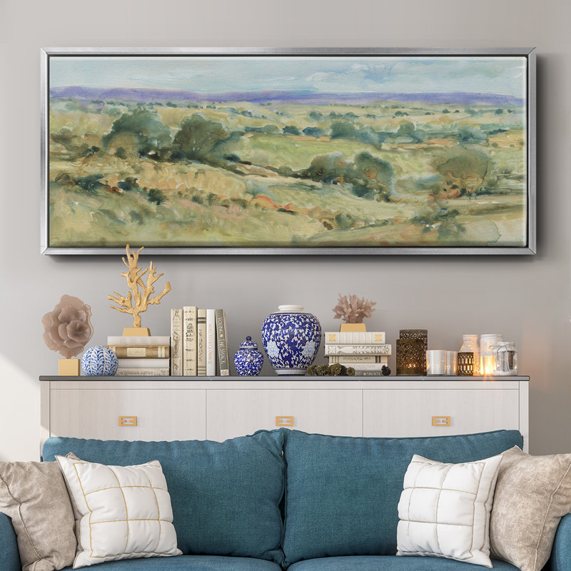 Soft Lavender Sky I- Framed Canvas
