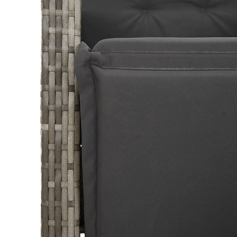 Ensemble de salle à manger Vidaxl, H 24,4 po x l 63 po x P 31,5 po, 6, Noir/gris