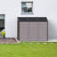 SideMate Plus 4 ft. W x 8 ft. D Vinyl Lean-To Storage Shed with Foundation
