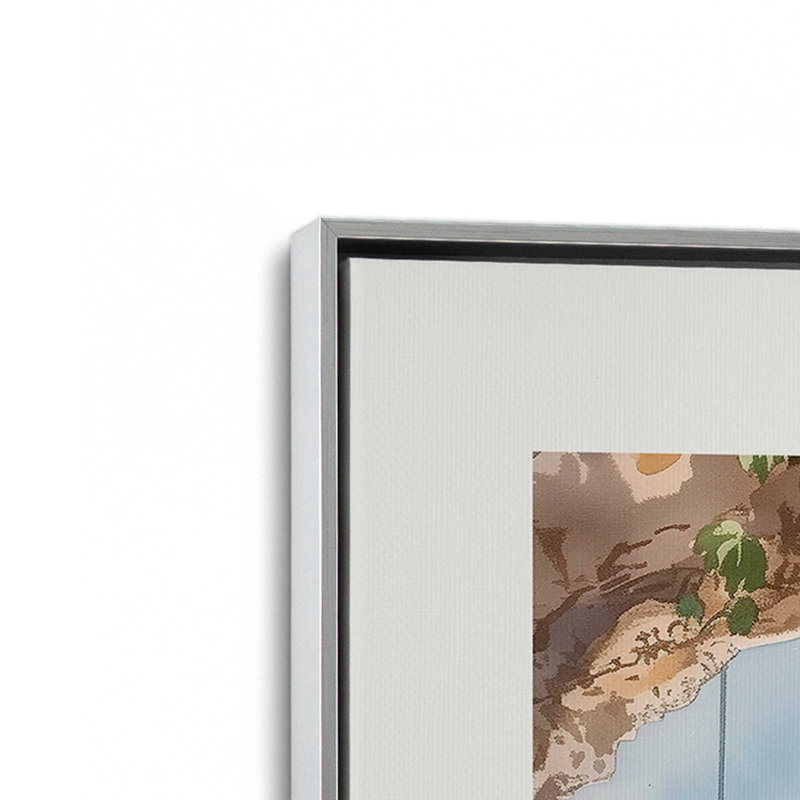 Reproduction d'art sur toile La Vita Serena View, 20 po x 30 po, Cadre flottant en chrome poli