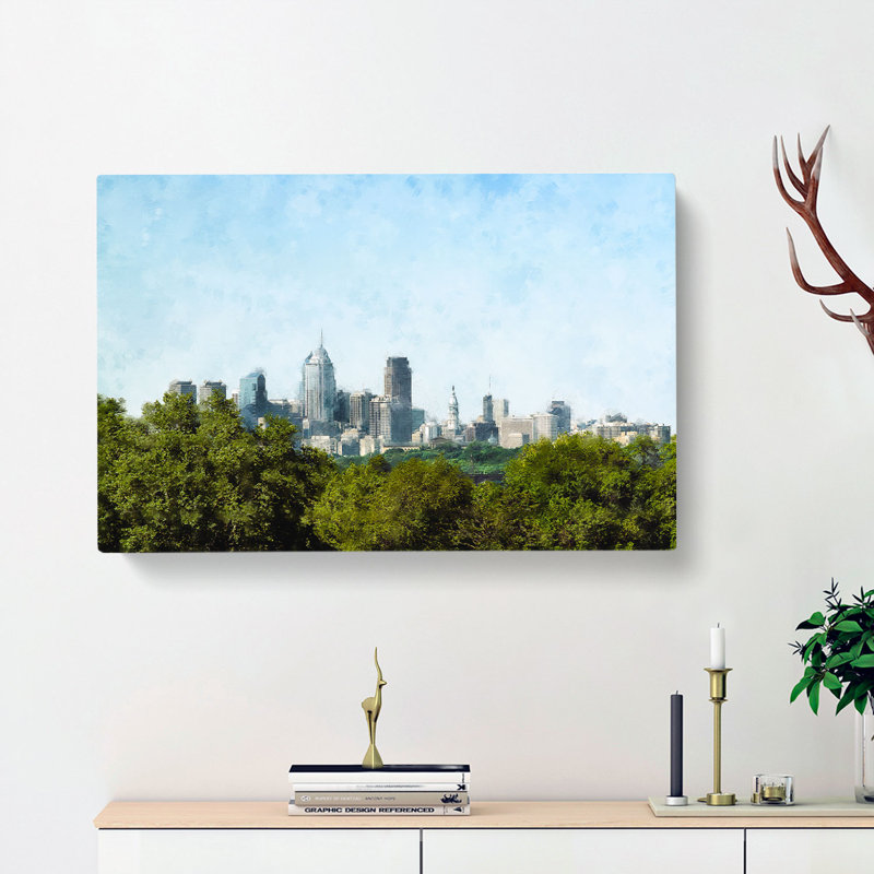 Philadelphia Skyline - Wrapped Canvas, 40cm H x 60cm W x 3cm D