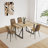 55"Rustic Industrial Rectangular MDF Wood Colour Dining Table For 4-6 Person-1951371941