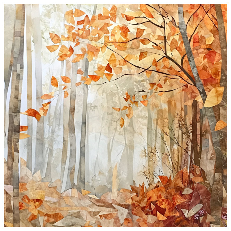 Autumn Forest Scene Canvas Gallery Wrap in Many Sizes, 20 x 24 inches