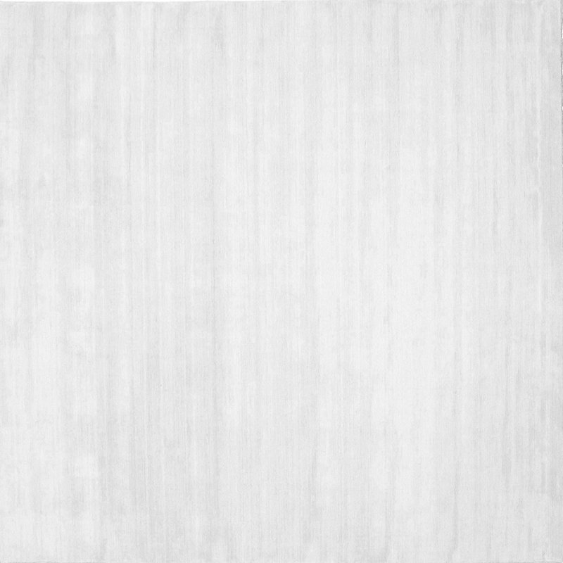 Tapis gris / blanc en chenille / polyester tissé à la machine Riccio, Carré de 6 pi