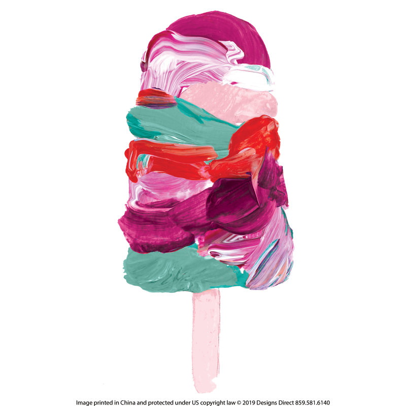 Popsicle Paint - Wrapped Canvas Painting, 30cm H x 30cm W x 3.8cm D