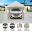 Abri d'auto, tente de garage portative 10 x 30 pour abri de rangement extérieur blanc avec fenêtre