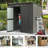 Metal Garden Shed With Lockable Feature - 6X4ft, Black Ventilation & Waterproof Design 6X4ft