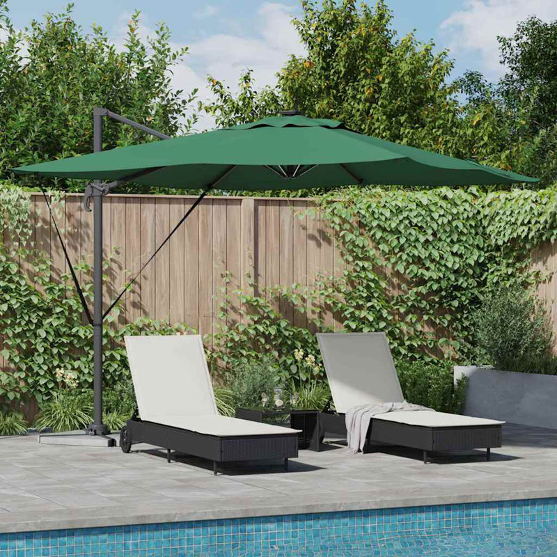 Cantilever Parasol, 270cm H x 285cm W x 285cm D, Green