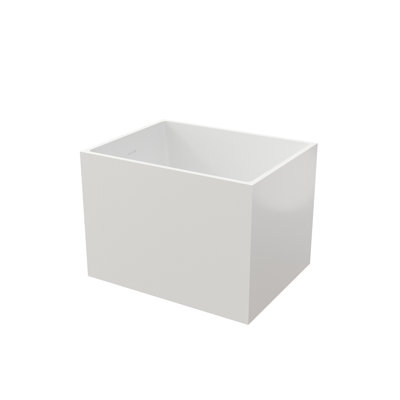 35" Acrylic Bathtub, Rectangular Shape, Gloss White, Exceptional Soaking Experience, High - Quality Materials, Long Lasting Finish, Space Saving Design Soaker, Comfort Focused Square Design,