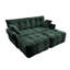 Ensemble de canapé 2 places avec 2 repose-pieds et coussins décoratifs en chenille moelleuse idéale pour un salon ou un dortoir-2053348486