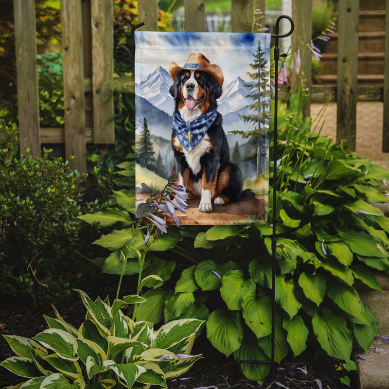 Drapeau Cowboy Welcome Garden, Bouvier bernois bleu