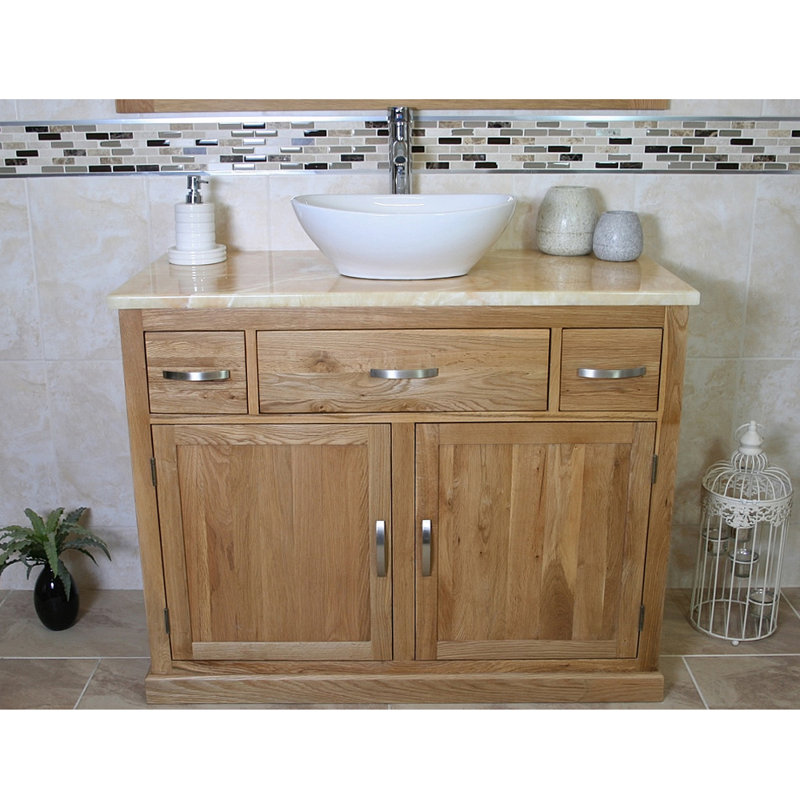 Joshua 1000mm Single Bathroom Vanity with Vessel Ceramic Basin