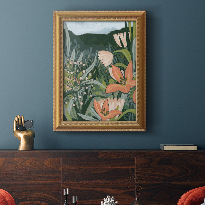 Toile encadrée de qualité supérieure Spring Valley Blooms II - prête à être accrochée, H 20 po x l 16 po x P 2,5 po