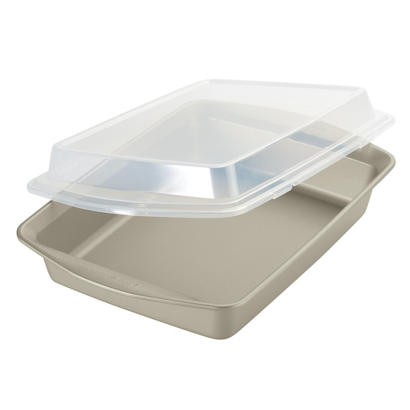Silver Nonstick 3-Piece Bakeware Set with Lid