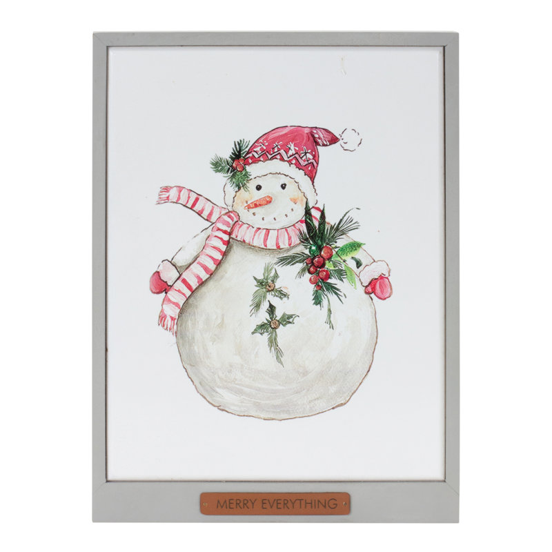 Père Noël et bonhomme de neige Grenda 2 pièces