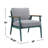 Ibon 2 - Person Patio Dining Set with Rectangular Table , Cushions Included