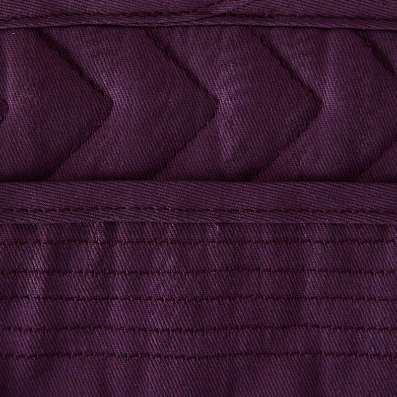 Design Imports Solid Colour Cotton Potholder Set, Eggplant