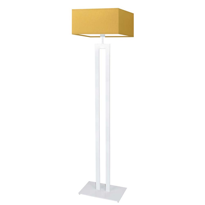 Arsh 161cm Traditional Floor Lamp, White, Mustard