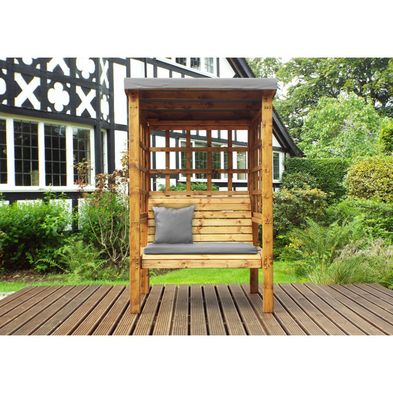 Freeman Solid Wood Outdoor Bench, Grey