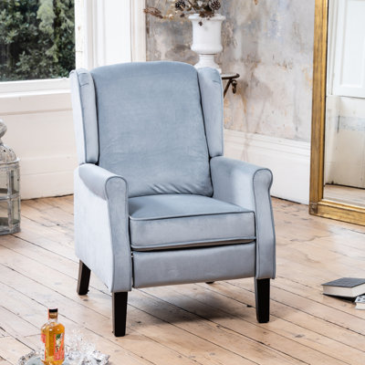 Airell 70cm Wide Velvet Wing Chair Recliner