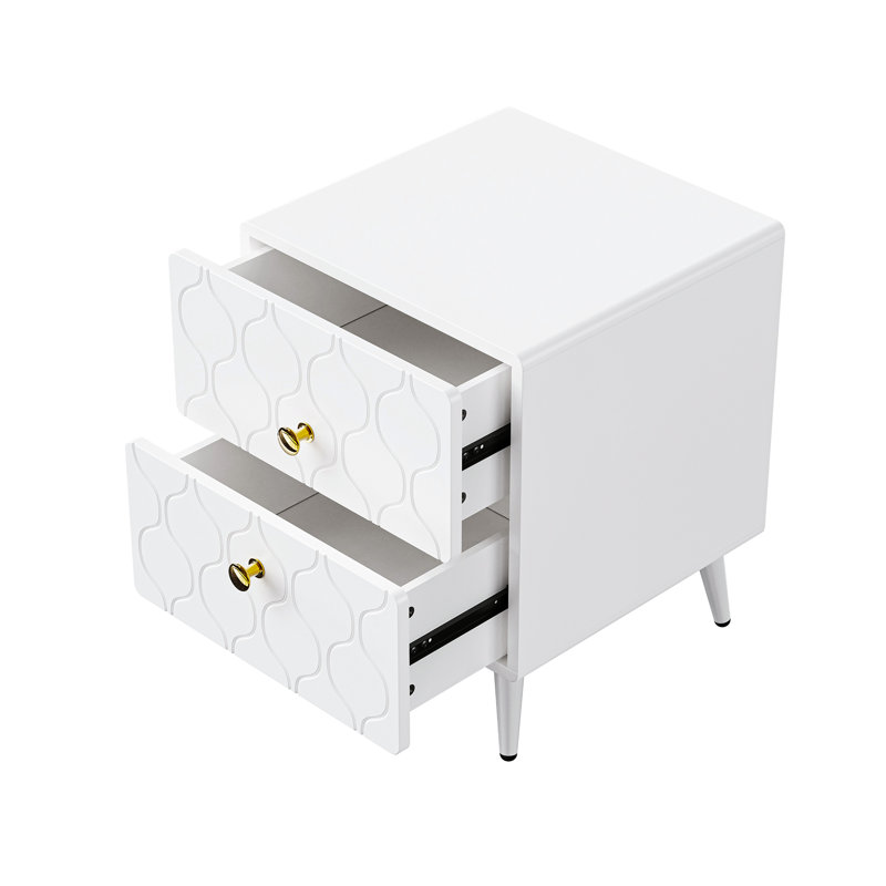 Jakayla 39.5cm W Manufactured Wood Bedside Table