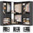 Navada Closet System with Wooden Drawers and Shoe Racks-1035303530