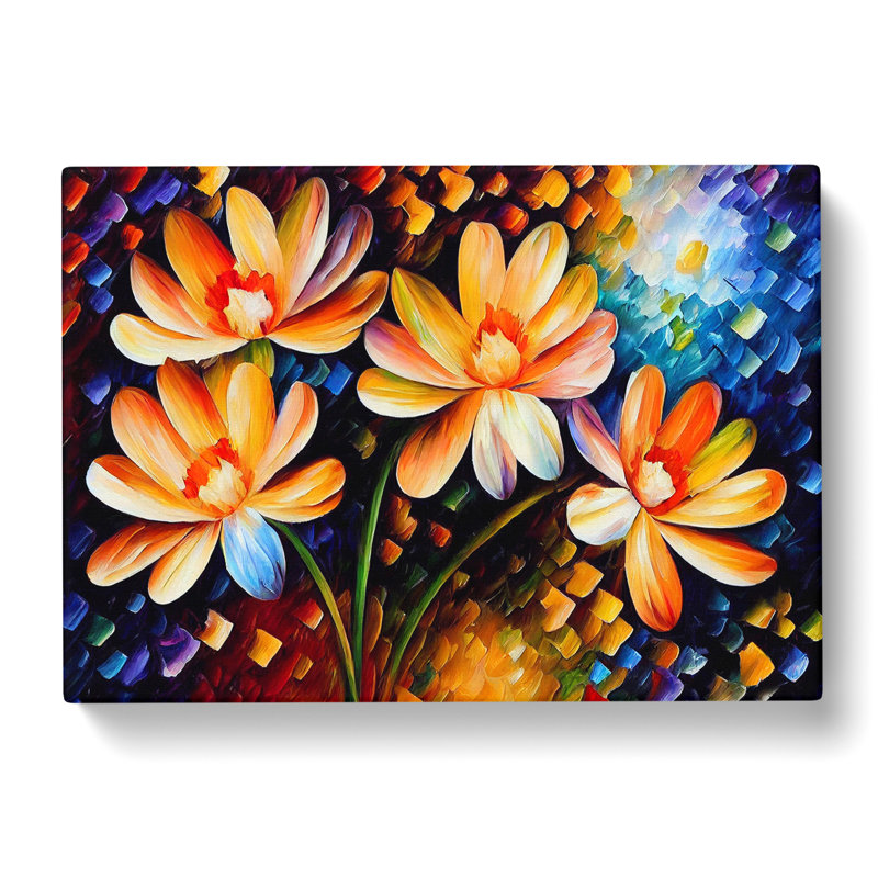 Mixed Flowers Vol.3 Abstract - Wrapped Canvas, 35cm H x 50cm W x 3cm D