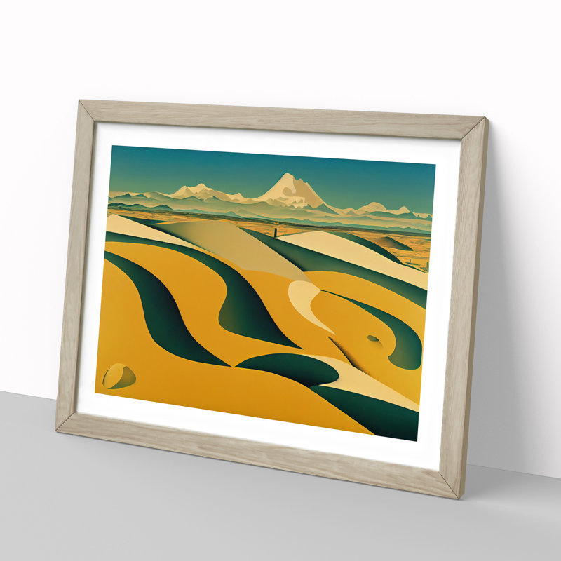 An Abstract Desert Vol.1 - Framed Print, Oak, 46cm H x 64cm W x 2cm D