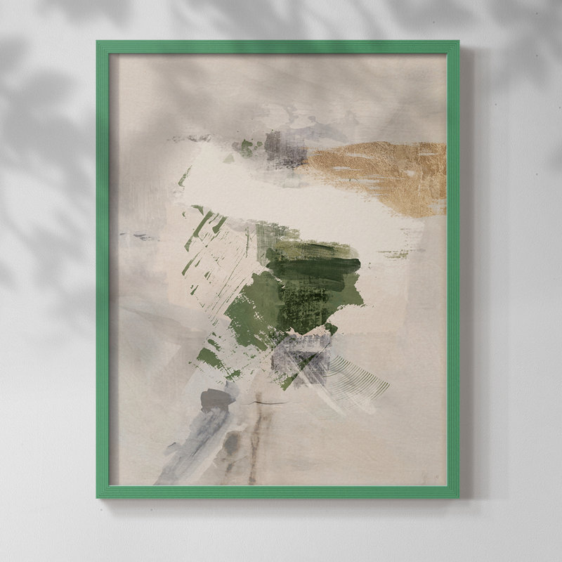 Sand Pond Fall I, reproduction encadrée - bois massif, Vert, H 15 po x l 12 po