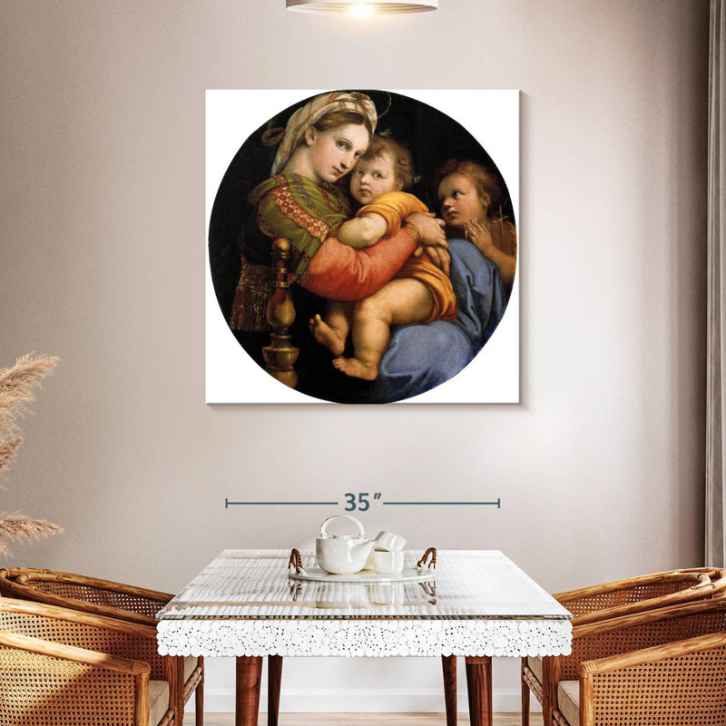 Leisha Madonna Della Seggiola, H 39 po x l 39 po