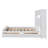 Queen Size Wooden Bed with All-in-One Cabinet, Shelf & Sockets, Space-Saving Design, White