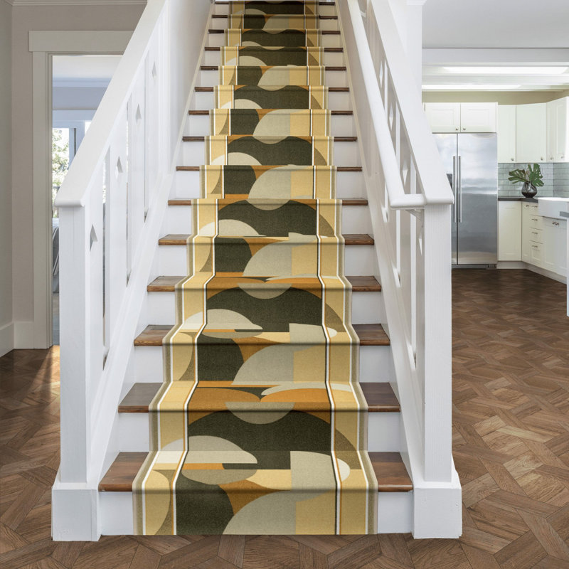 Stair Runner Geometric Shapes Area Rug, Runner 66 x 450 cm