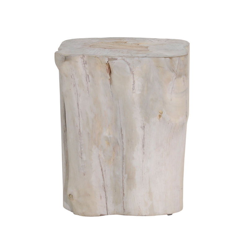 Gretchen Teak End Table, White