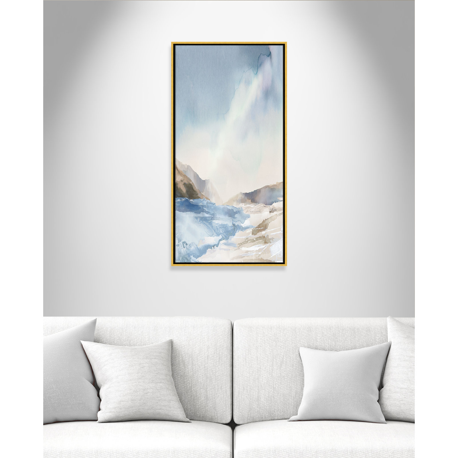 Coralie "Mystic Shores" Print, 37.5" H x 19.5" W, Gold
