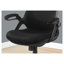 Chaise de bureau ergonomique à haut dossier avec hauteur réglable et accoudoirs, filet noir