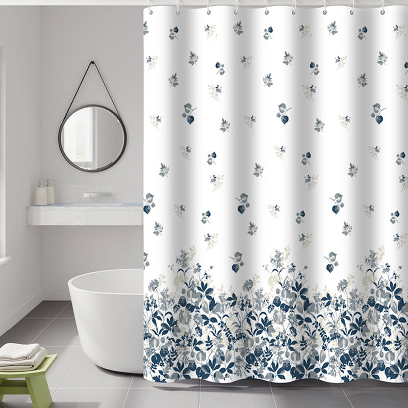 Rideau de douche avec crochets inclus